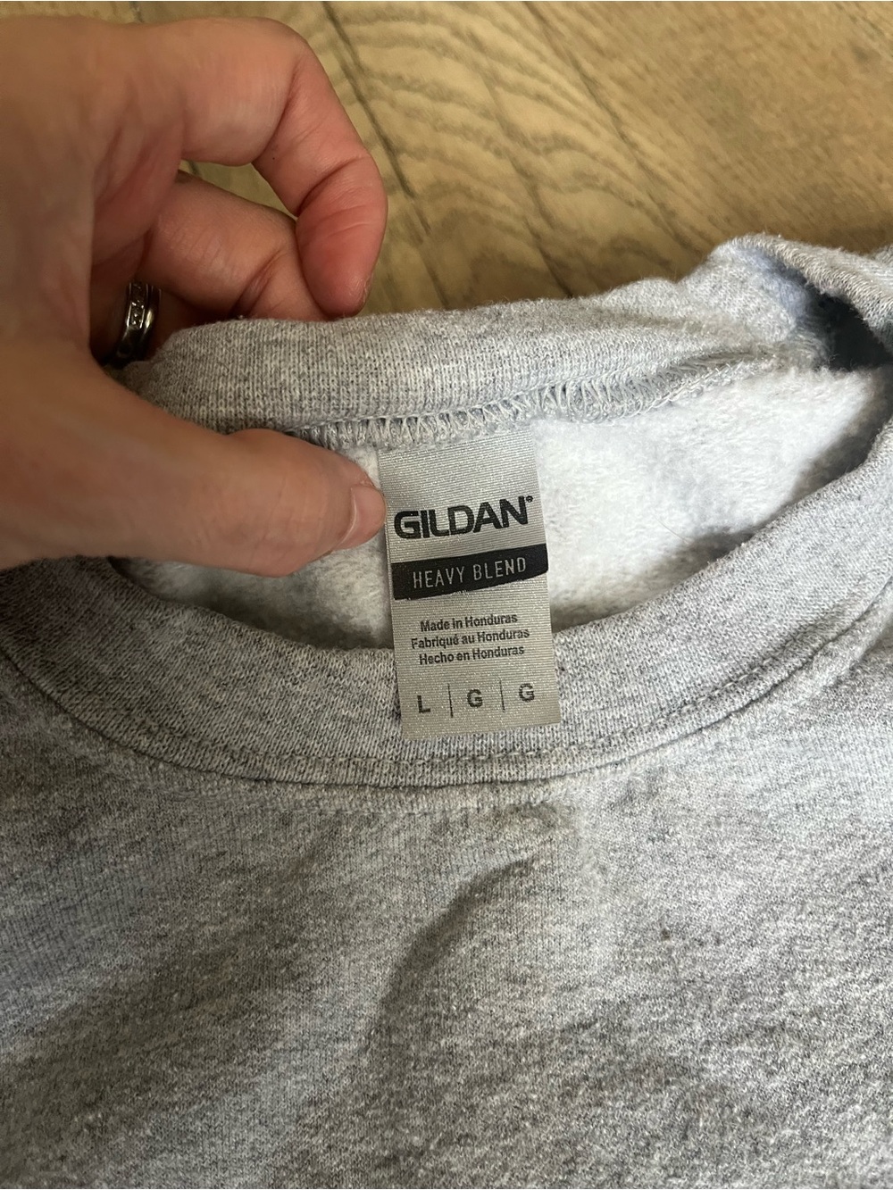 Light Gray Crewneck Sweatshirt with Black 'KIT-TEA' Cat Cup Graphic - Picture 3 of 4